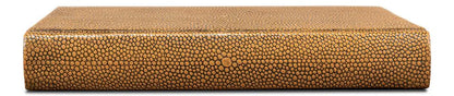 Shagreen Books, Set Of 12, Tawny Brown