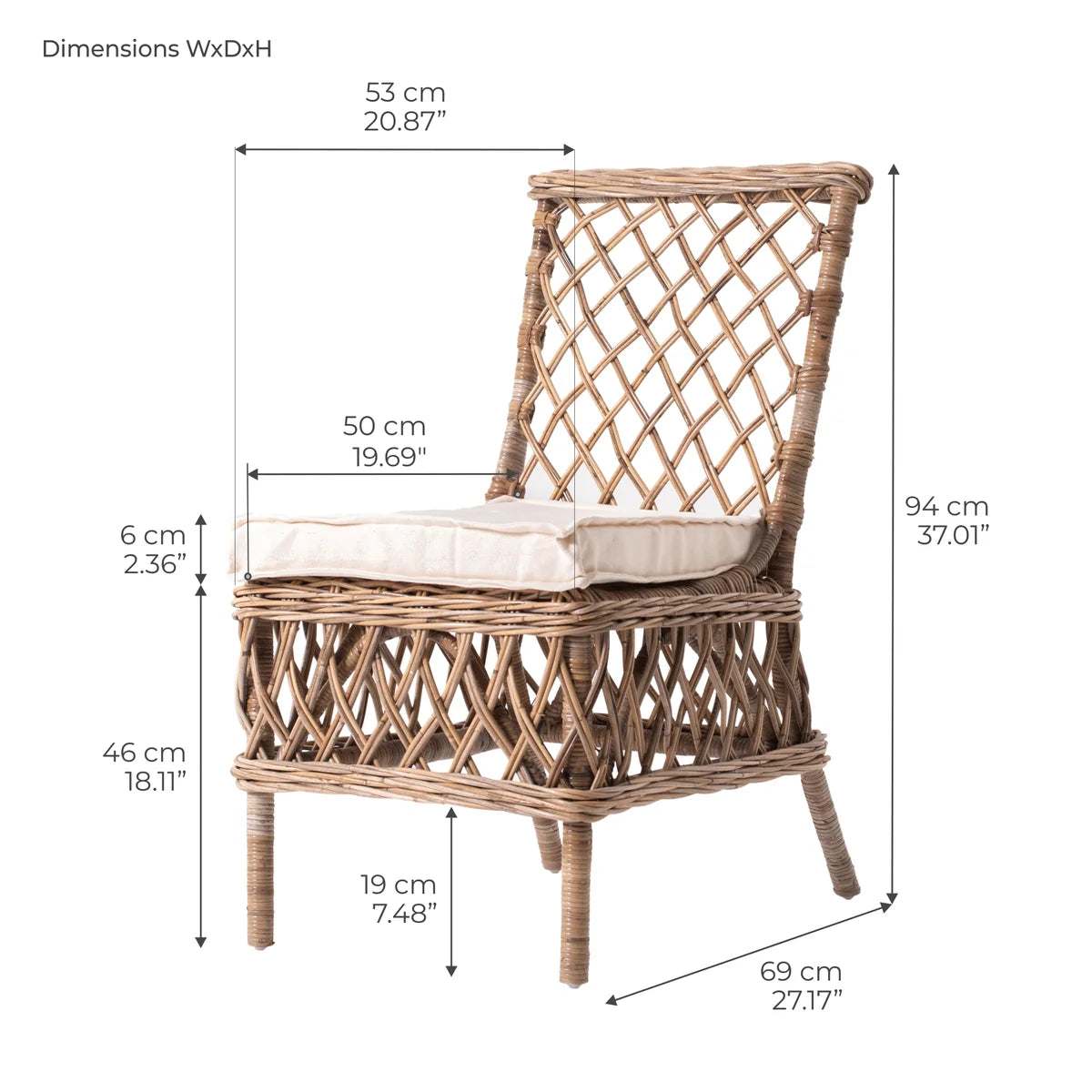 Wickerworks Aristocrat Side Chair (Set Of 2)