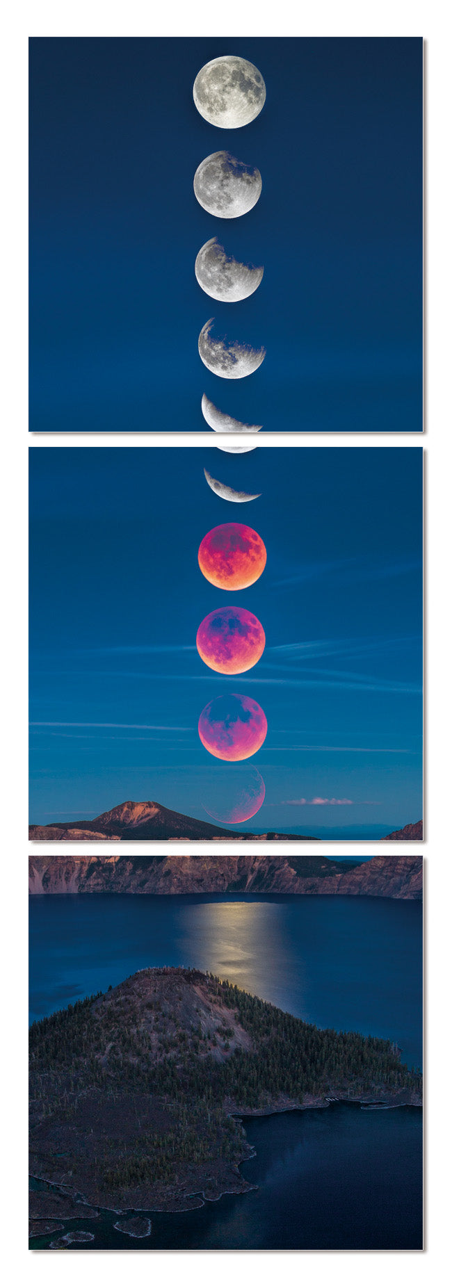 Eclipse Acrylic Color Painting - 3-Piece - 28" x 28" (each)