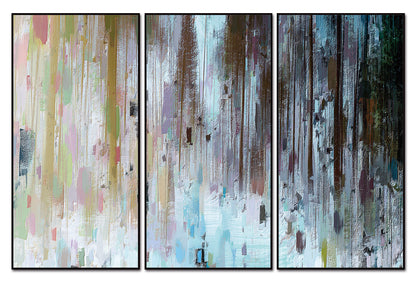 Yoli Canvas Wall Art -  3-Piece - 48" x 24" (each) - Black PS Frame