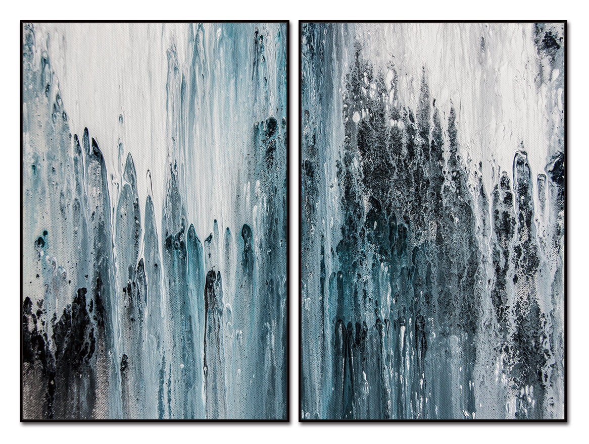 Zelda Canvas Wall Art -  2-Piece - 40" x 60" (each) - Black PS Frame