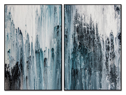 Zelda Canvas Wall Art -  2-Piece - 40" x 60" (each) - Black PS Frame