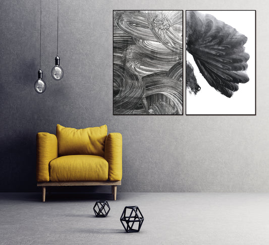 Paco Canvas Wall Art -  2-Piece - 40" X 60" (Each) - Black Ps Frame