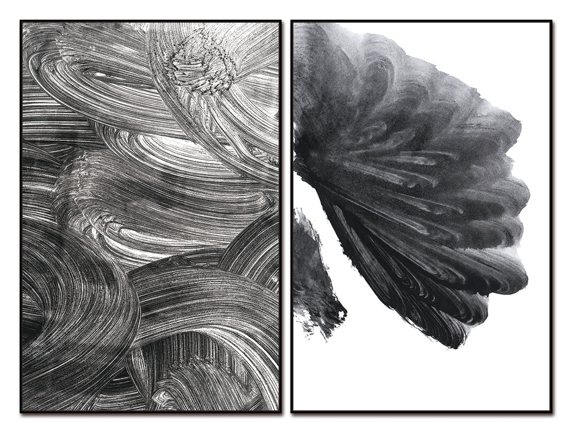 Paco Canvas Wall Art -  2-Piece - 40" X 60" (Each) - Black Ps Frame
