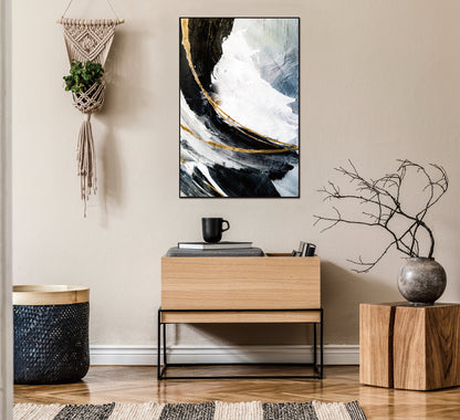 Ari Canvas Wall Art -  48"x32" - Black PS Frame