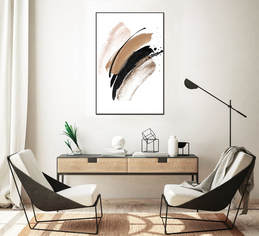 Paloma Canvas Wall Art -  48"X32" - Black Ps Frame