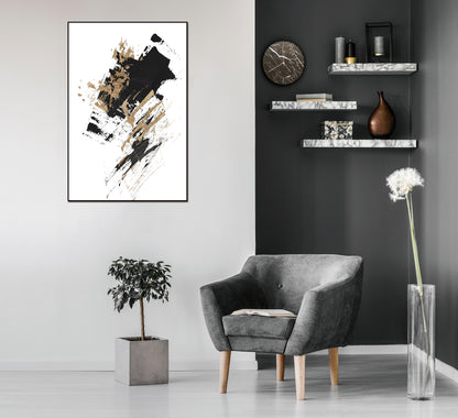 Nina Canvas Wall Art -  48"X32" - Black Ps Frame
