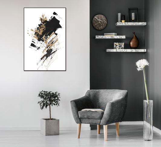 Nina Canvas Wall Art -  48"X32" - Black Ps Frame