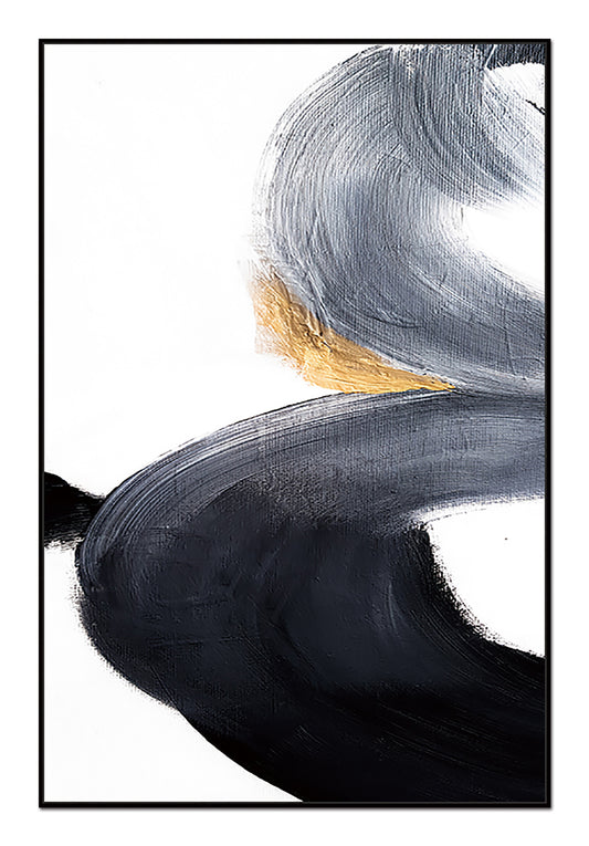 Sara Canvas Wall Art -  48" X 32" - Black Ps Frame