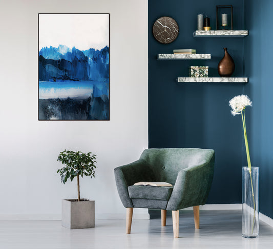 Azul Canvas Wall Art -  40"x60" - Black PS Frame