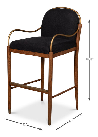 Auden Bar Stool, Black