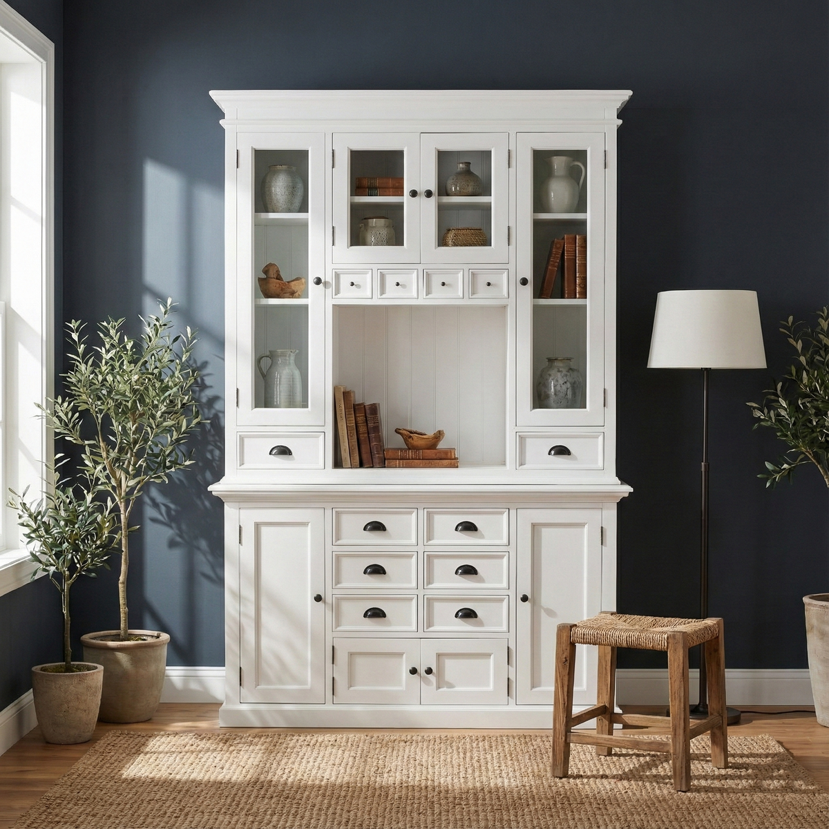 Halifax Glass Door Dining Hutch Unit