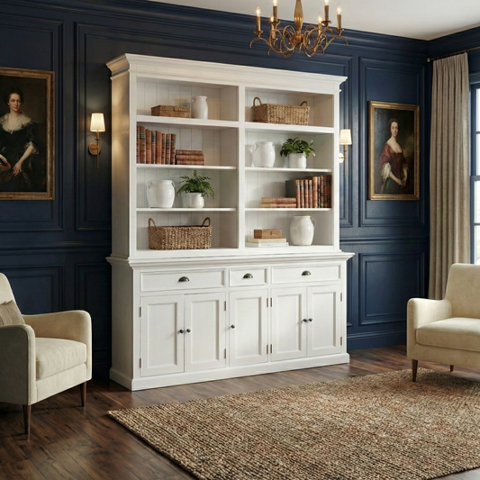 Halifax Hutch Bookcase 5 Doors 3 Drawers