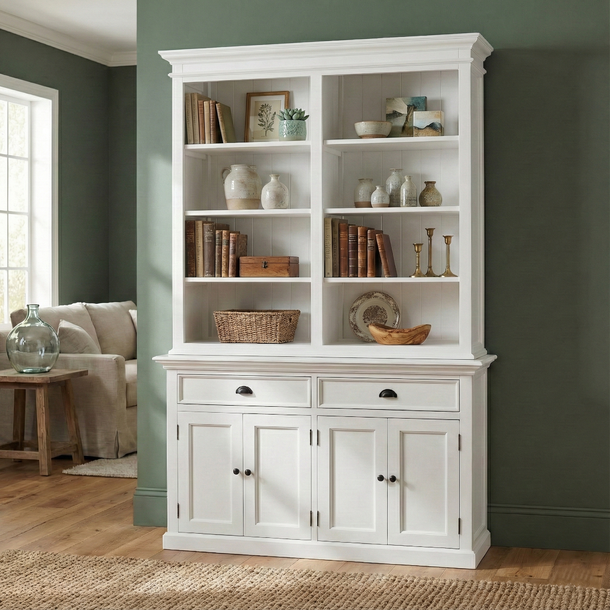 Halifax Buffet Hutch Unit With 8 Shelves