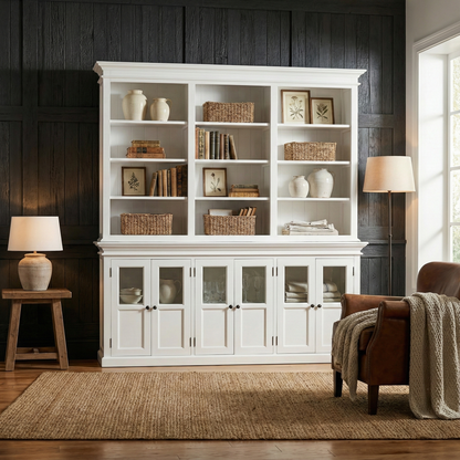 Halifax Hutch Unit With 6 Glass Doors