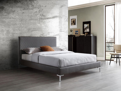 Liz Queen Bed - Dark Grey