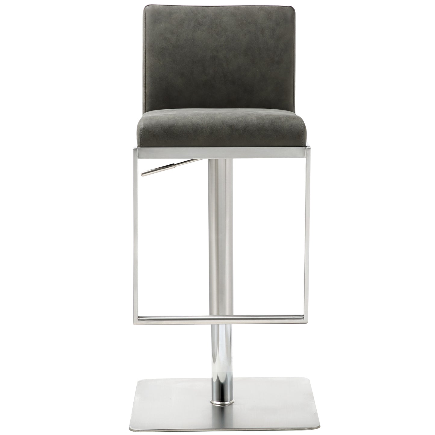 Clay Barstool, Grey Faux Leather