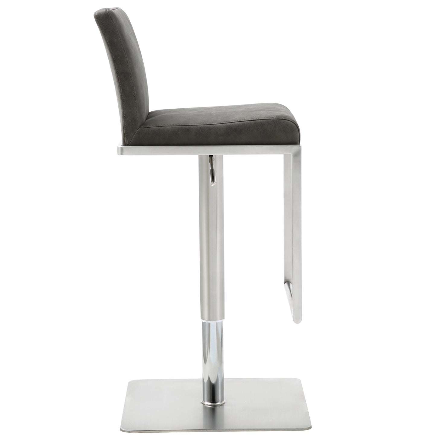 Clay Barstool, Grey Faux Leather
