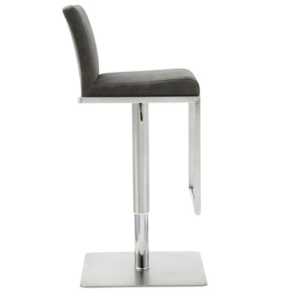 Clay Barstool, Grey Faux Leather