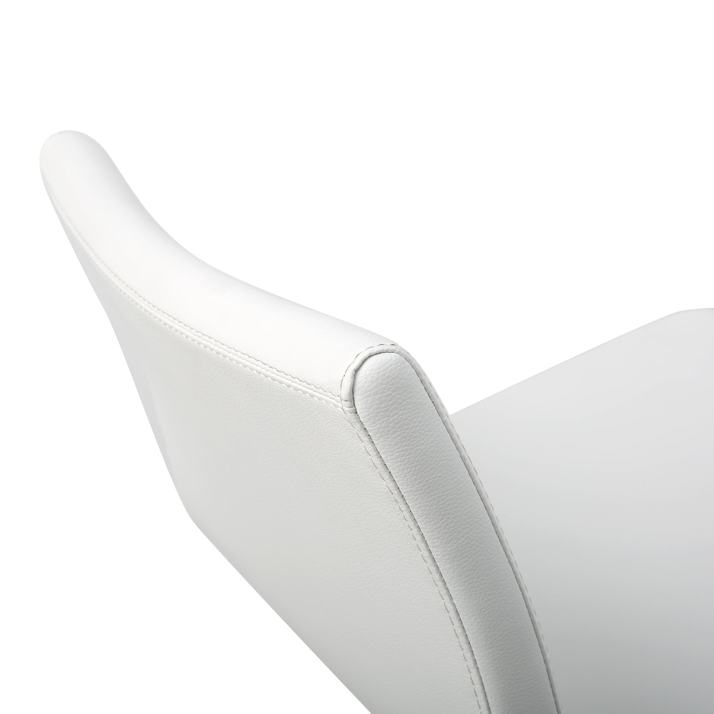 Watson Barstool Adjustable Height White Faux Leather