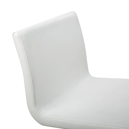 Watson Barstool Adjustable Height White Faux Leather