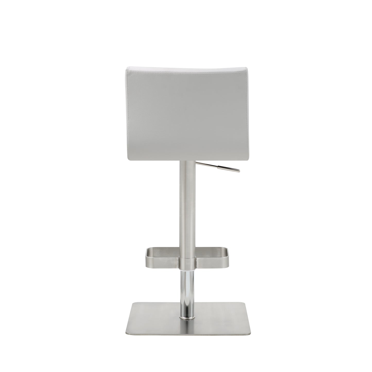 Watson Barstool Adjustable Height White Faux Leather