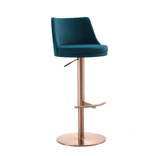 Carter Barstool - Rose Gold/Blue