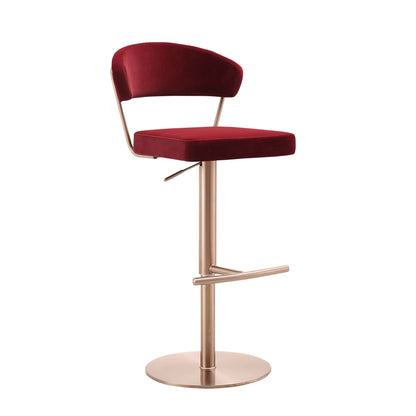 Nova Barstool - Rose Gold/Red