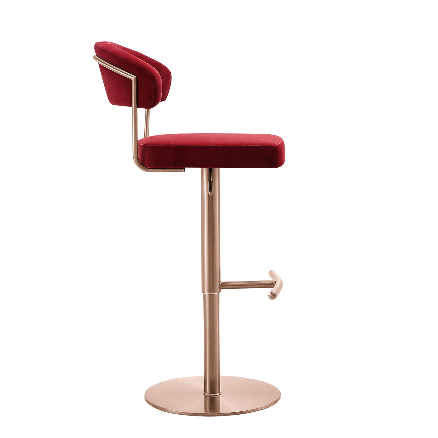 Nova Barstool - Rose Gold/Red