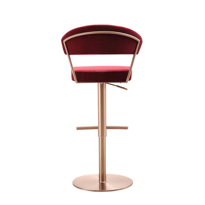 Nova Barstool - Rose Gold/Red