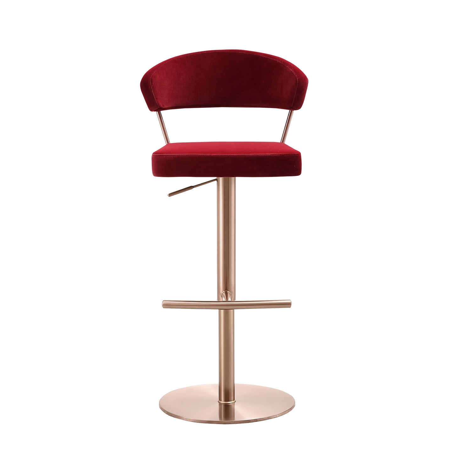 Nova Barstool - Rose Gold/Red