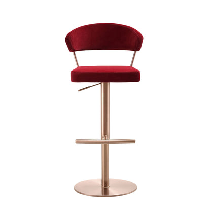 Nova Barstool - Rose Gold/Red