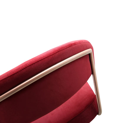 Nova Barstool - Rose Gold/Red