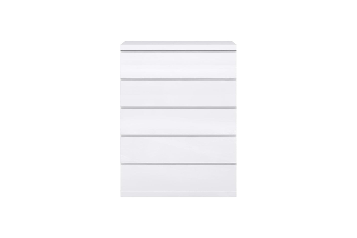 Anna 5-Drawer Chest - High Gloss White