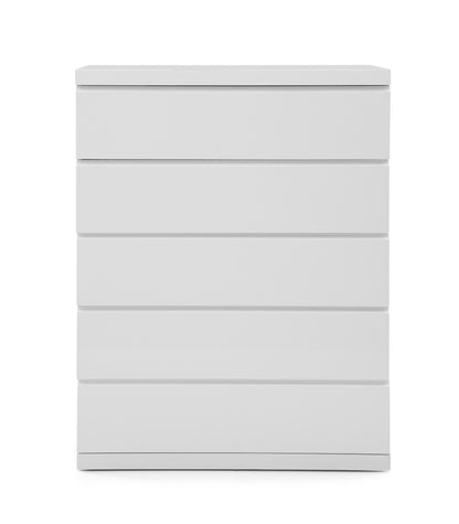 Anna 5-Drawer Chest - High Gloss White
