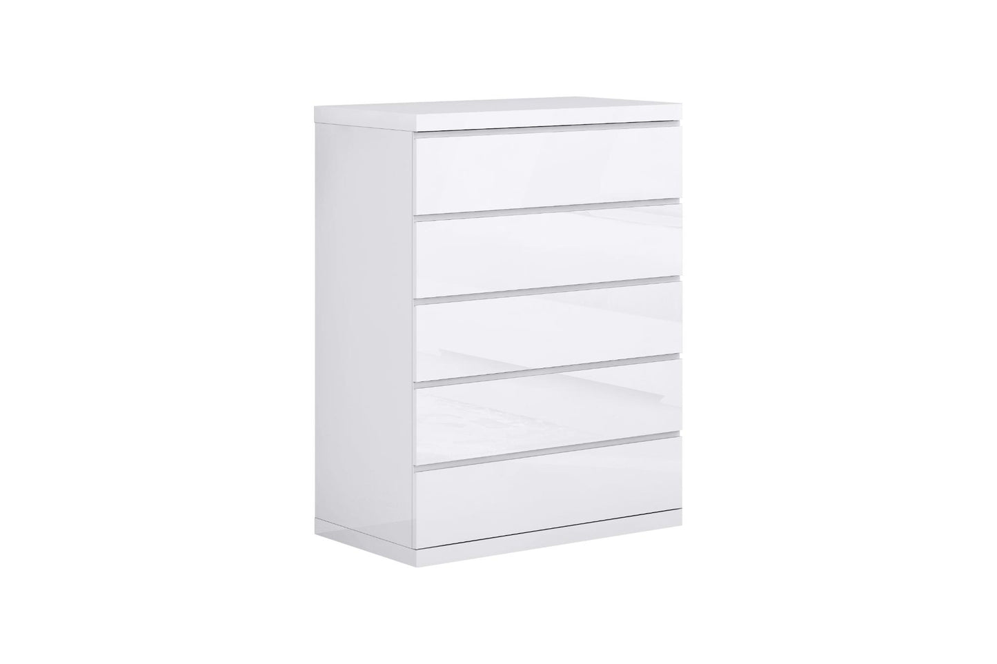Anna 5-Drawer Chest - High Gloss White