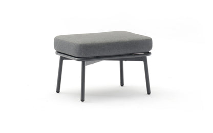 Yarrow Outdoor Chair And Ottoman - Grey