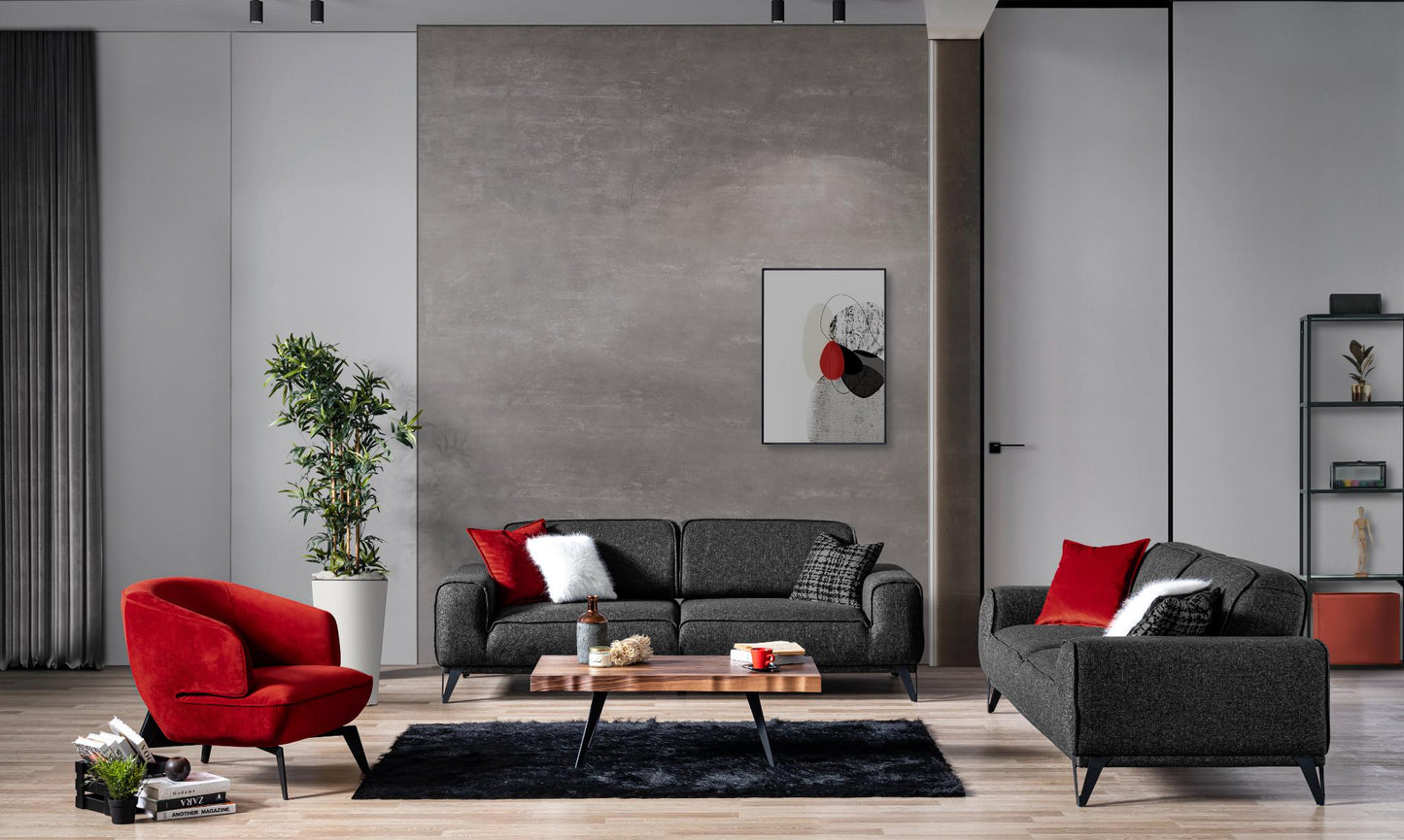 Mersin Accent Chair - Red