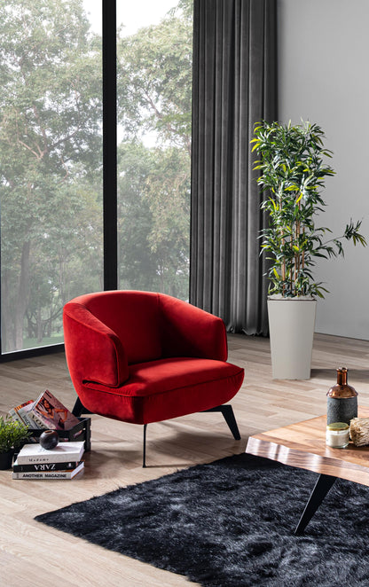 Mersin Accent Chair - Red