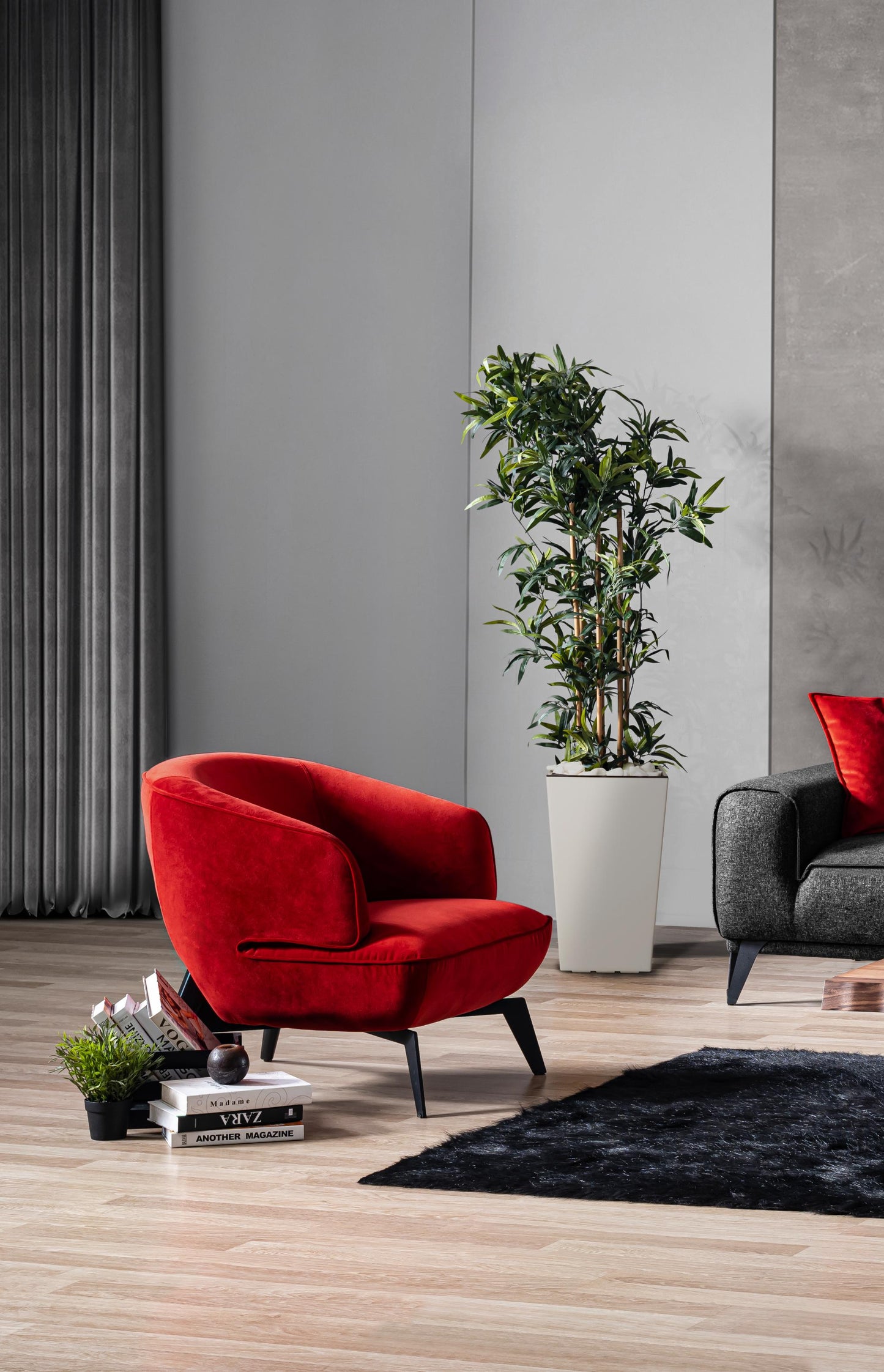 Mersin Accent Chair - Red