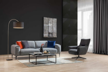 Fatsa Swivel Accent Chair - Dark Grey