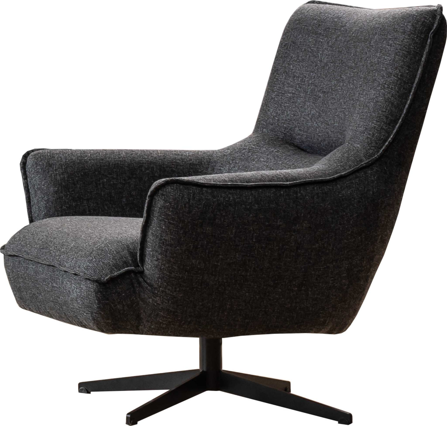 Fatsa Swivel Accent Chair - Dark Grey