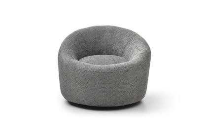 Perla Swivel Accent Chair - Dark Grey