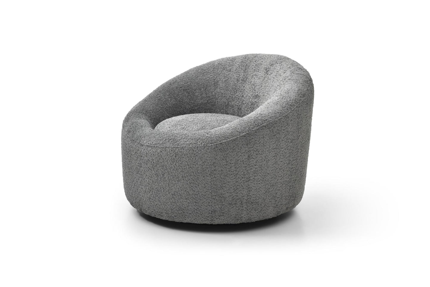 Perla Swivel Accent Chair - Dark Grey