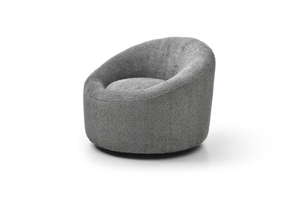 Perla Swivel Accent Chair - Dark Grey