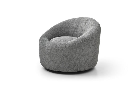 Perla Swivel Accent Chair - Dark Grey