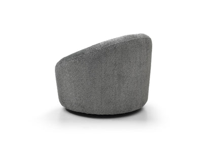 Perla Swivel Accent Chair - Dark Grey