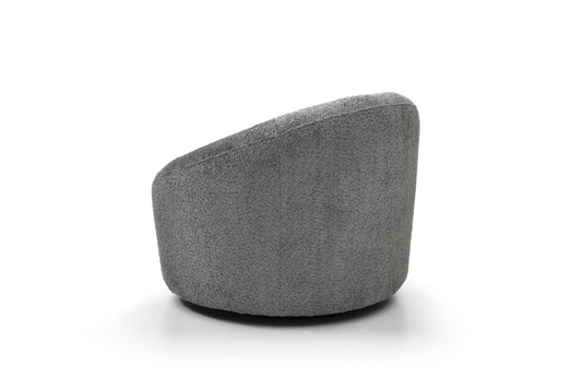 Perla Swivel Accent Chair - Dark Grey