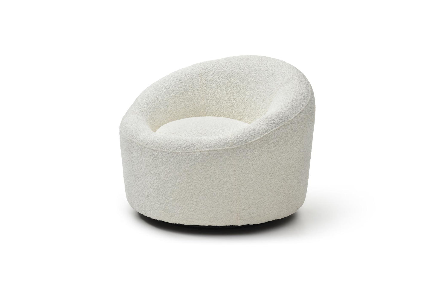 Perla Swivel Accent Chair - White