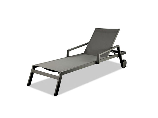 Bondi Outdoor Aluminum Chaise Lounge - Grey